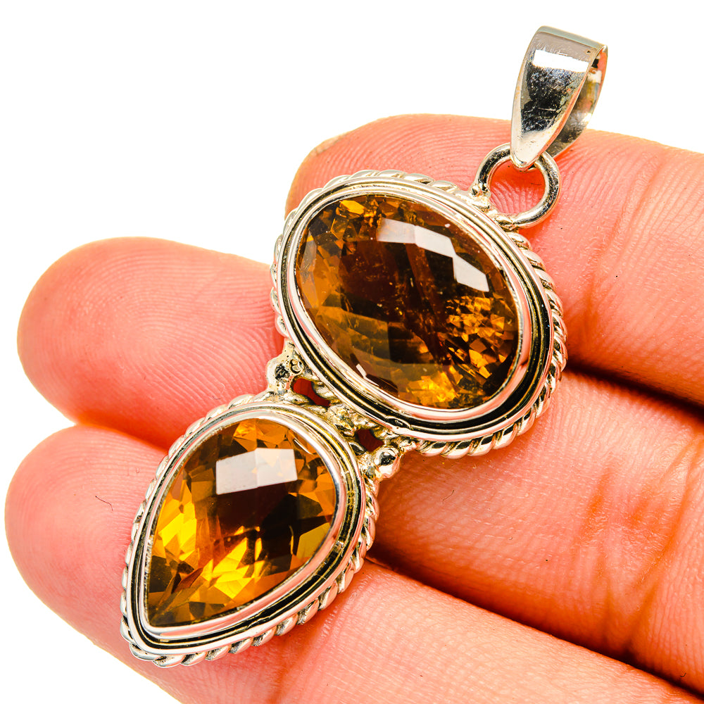 Mandarin Citrine Pendants handcrafted by Ana Silver Co - PD10992