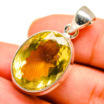 Lemon Quartz Pendants handcrafted by Ana Silver Co - PD10995