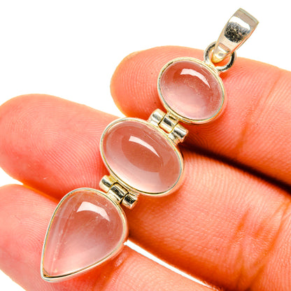 Rose Quartz Pendants handcrafted by Ana Silver Co - PD10998