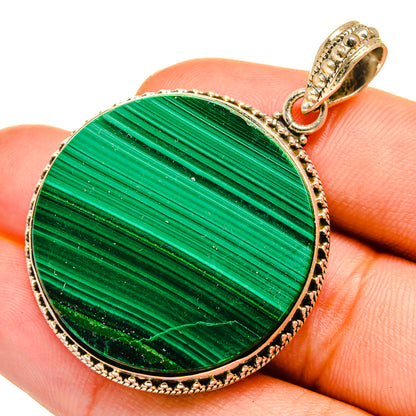 Malachite Pendants handcrafted by Ana Silver Co - PD11002