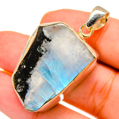 Rainbow Moonstone Pendants handcrafted by Ana Silver Co - PD11008