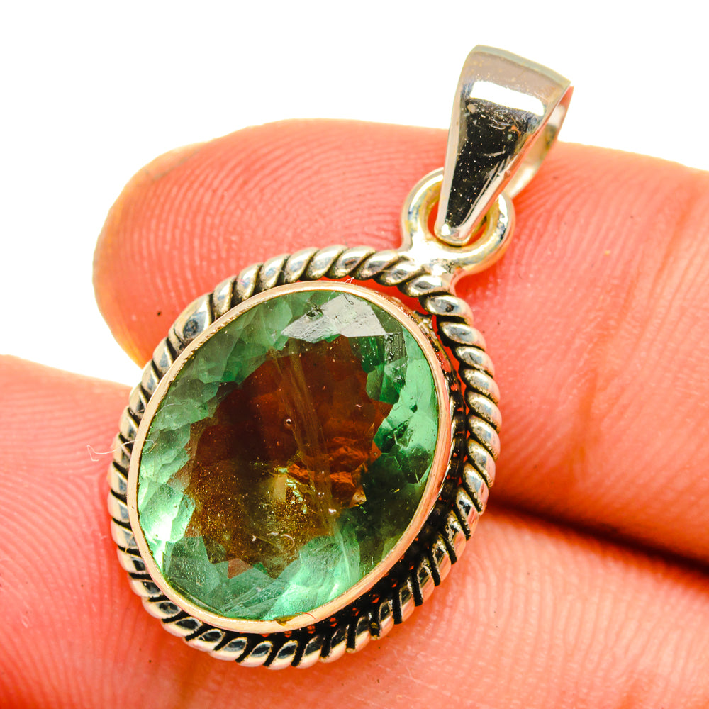 Green Fluorite Pendants handcrafted by Ana Silver Co - PD11012