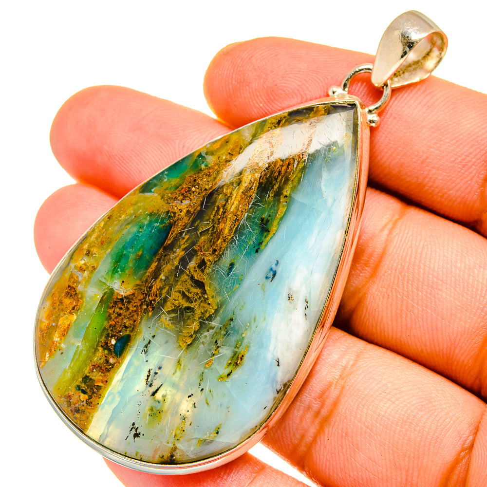 Peruvian Opal Pendants handcrafted by Ana Silver Co - PD11027