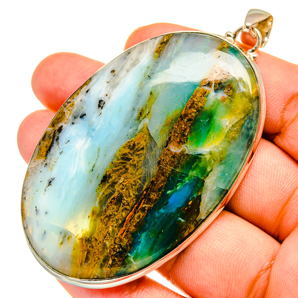 Peruvian Opal Pendants handcrafted by Ana Silver Co - PD11028
