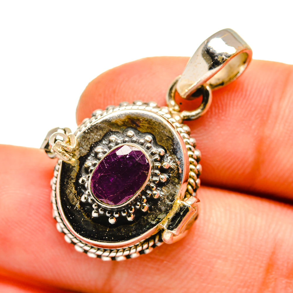 Ruby Pendants handcrafted by Ana Silver Co - PD11047
