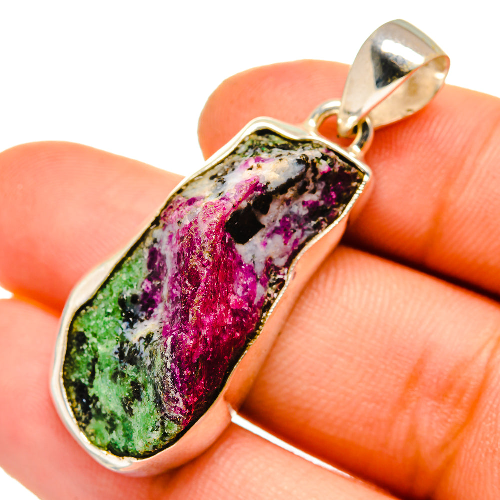 Ruby Zoisite Pendants handcrafted by Ana Silver Co - PD11057