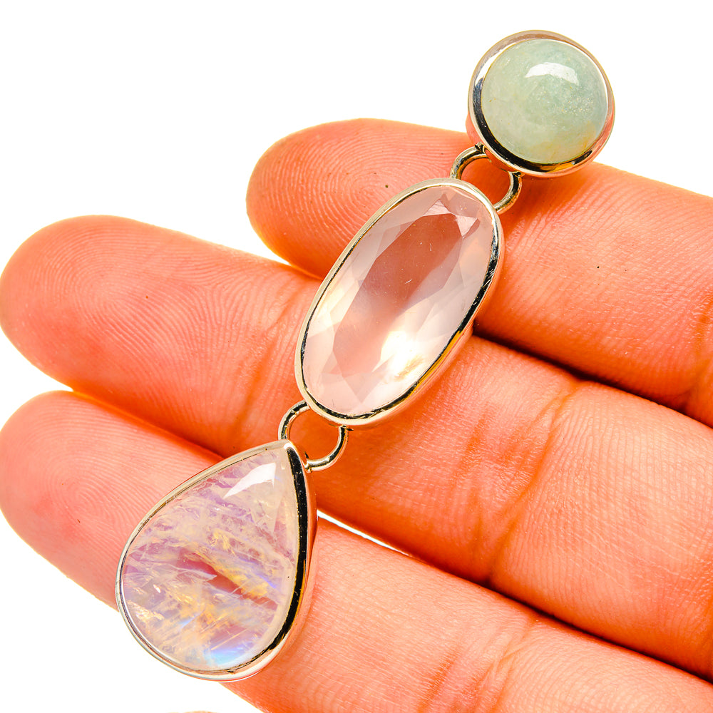Rainbow Moonstone Pendants handcrafted by Ana Silver Co - PD11078