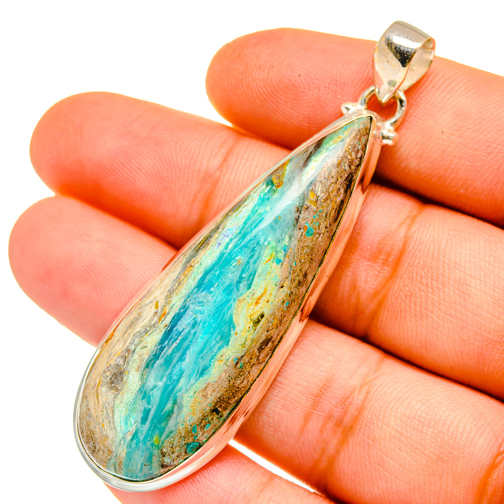 Peruvian Opal Pendants handcrafted by Ana Silver Co - PD11098
