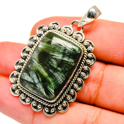 Seraphinite Pendants handcrafted by Ana Silver Co - PD11100