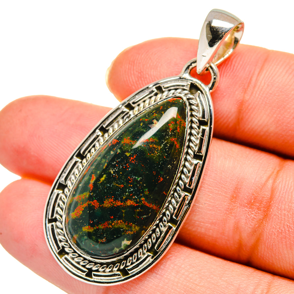 Bloodstone Pendants handcrafted by Ana Silver Co - PD11103