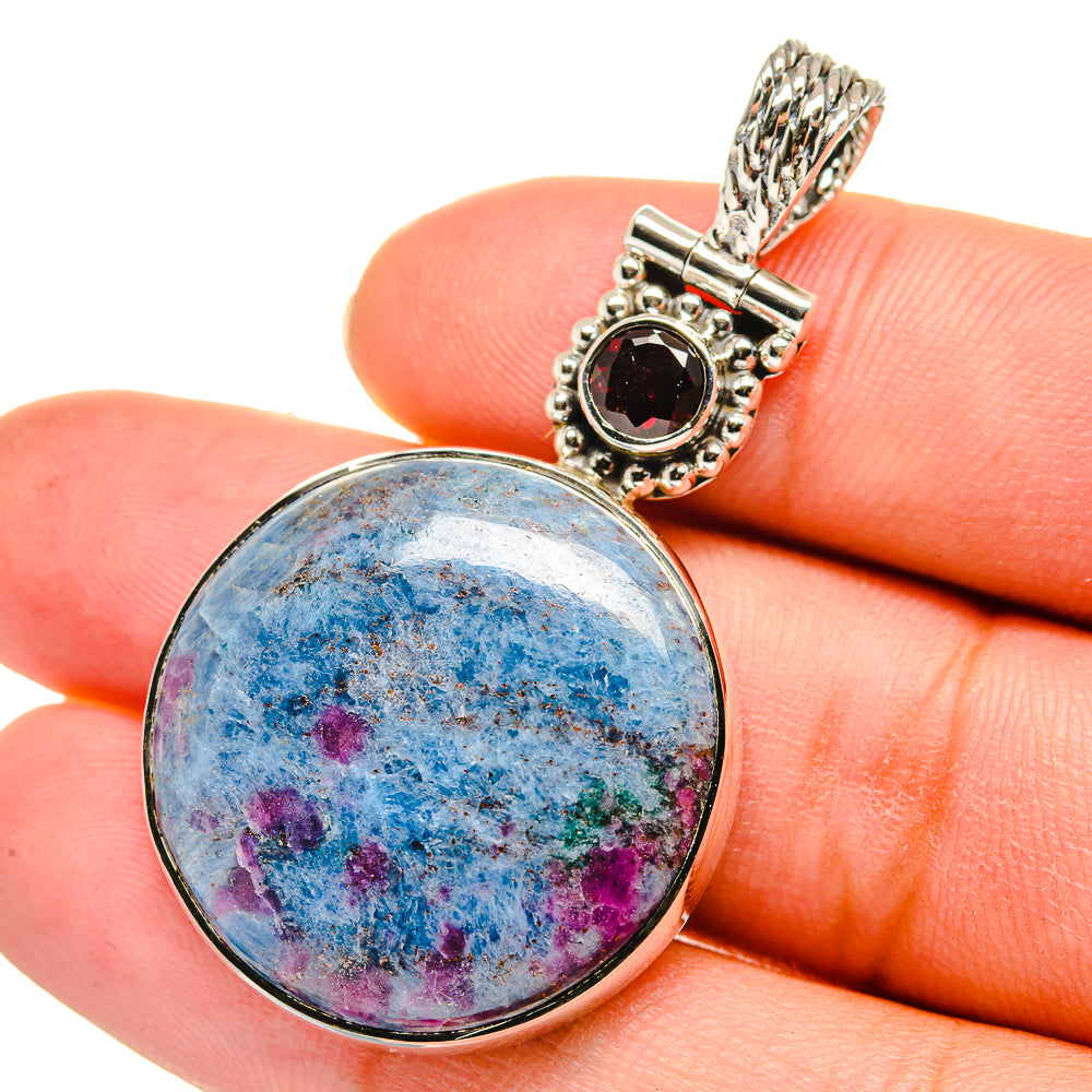 Ruby Fuchsite Pendants handcrafted by Ana Silver Co - PD11109