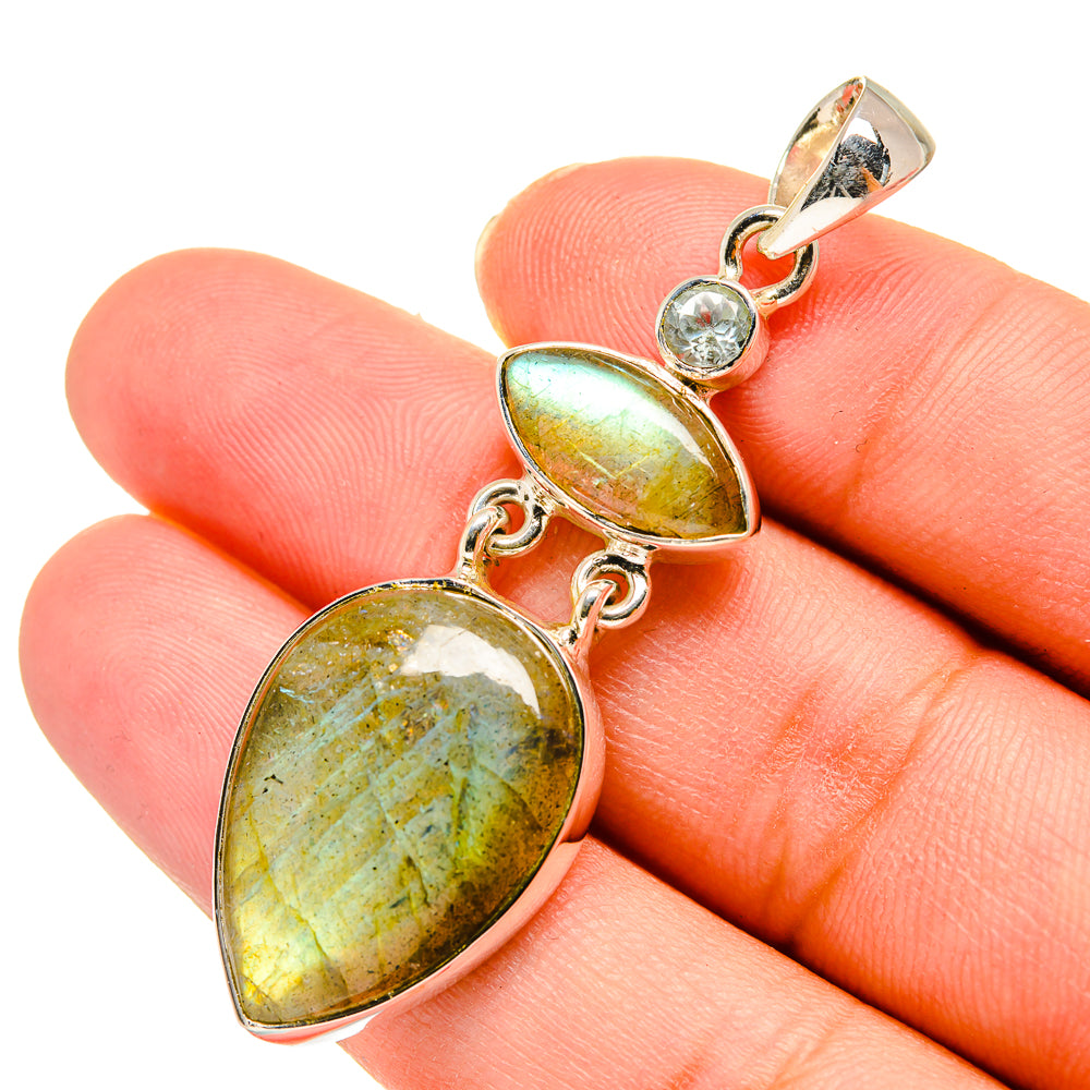 Labradorite Pendants handcrafted by Ana Silver Co - PD11115