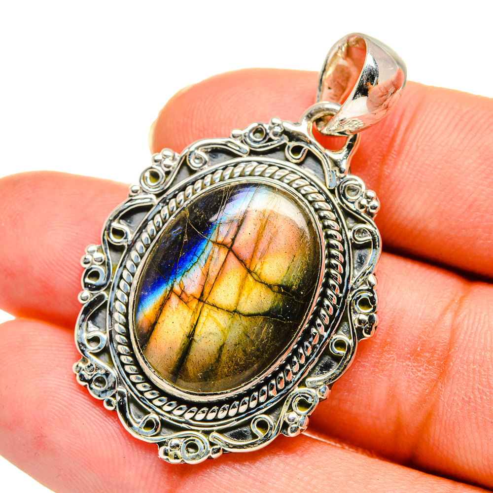 Labradorite Pendants handcrafted by Ana Silver Co - PD11118