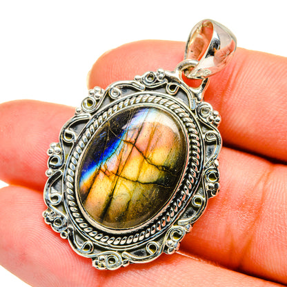 Labradorite Pendants handcrafted by Ana Silver Co - PD11118