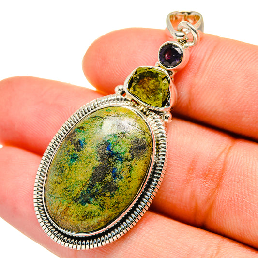 Chrysocolla Pendants handcrafted by Ana Silver Co - PD11120