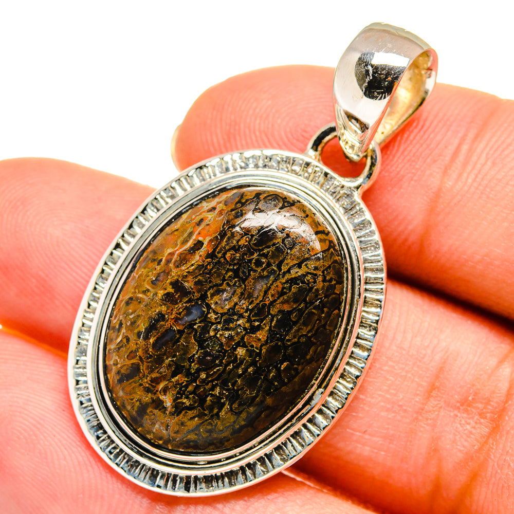 Dinosaur Bone Pendants handcrafted by Ana Silver Co - PD11132