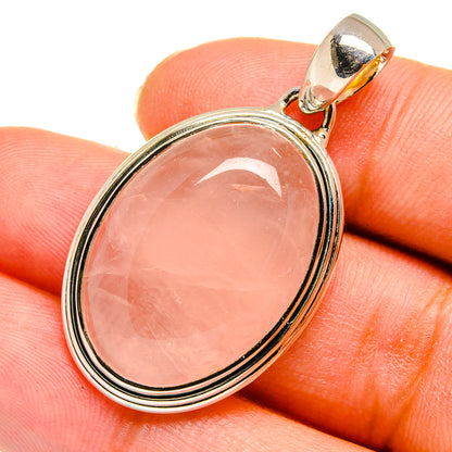 Rose Quartz Pendants handcrafted by Ana Silver Co - PD11135