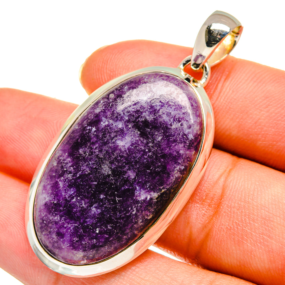 Lepidolite Pendants handcrafted by Ana Silver Co - PD11143