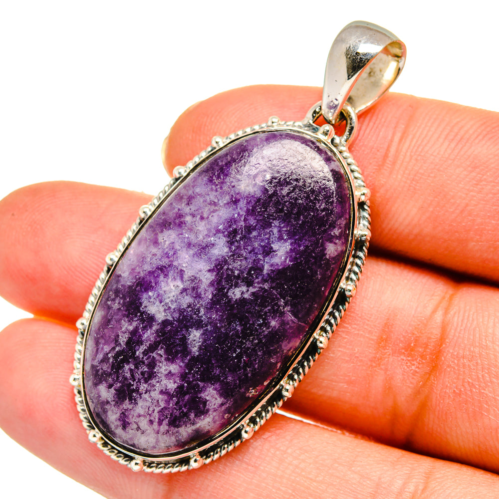 Lepidolite Pendants handcrafted by Ana Silver Co - PD11144