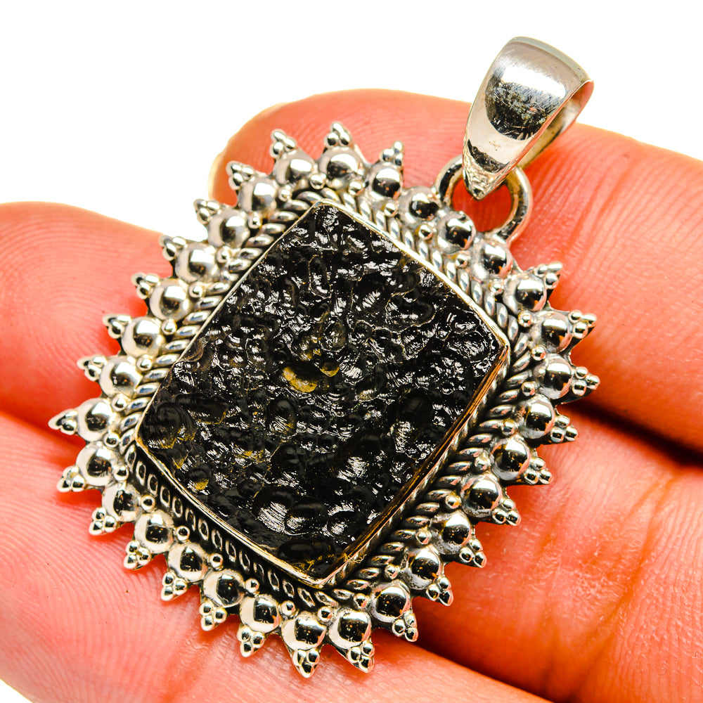 Tektite Pendants handcrafted by Ana Silver Co - PD11152