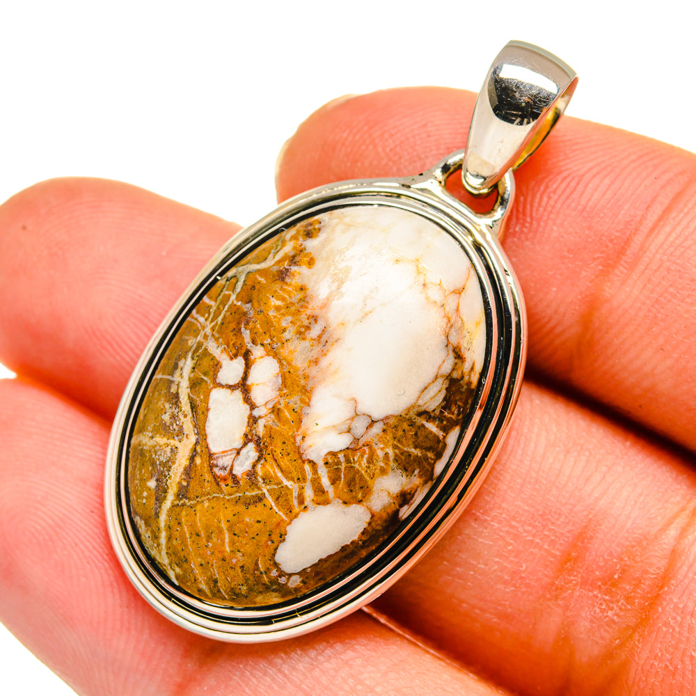 Peanut Wood Jasper Pendants handcrafted by Ana Silver Co - PD11158