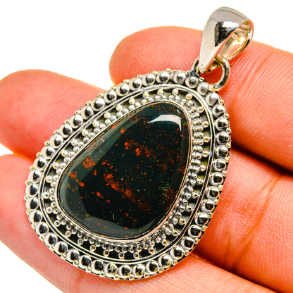 Bloodstone Pendants handcrafted by Ana Silver Co - PD11167