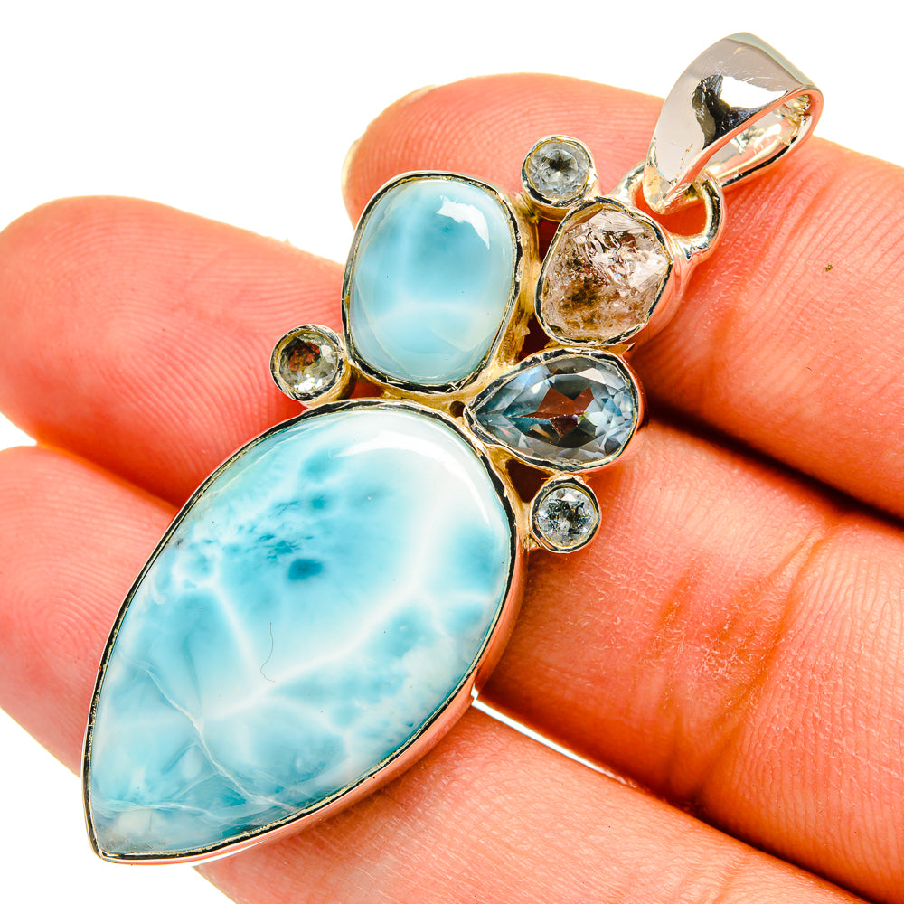 Larimar Pendants handcrafted by Ana Silver Co - PD11168