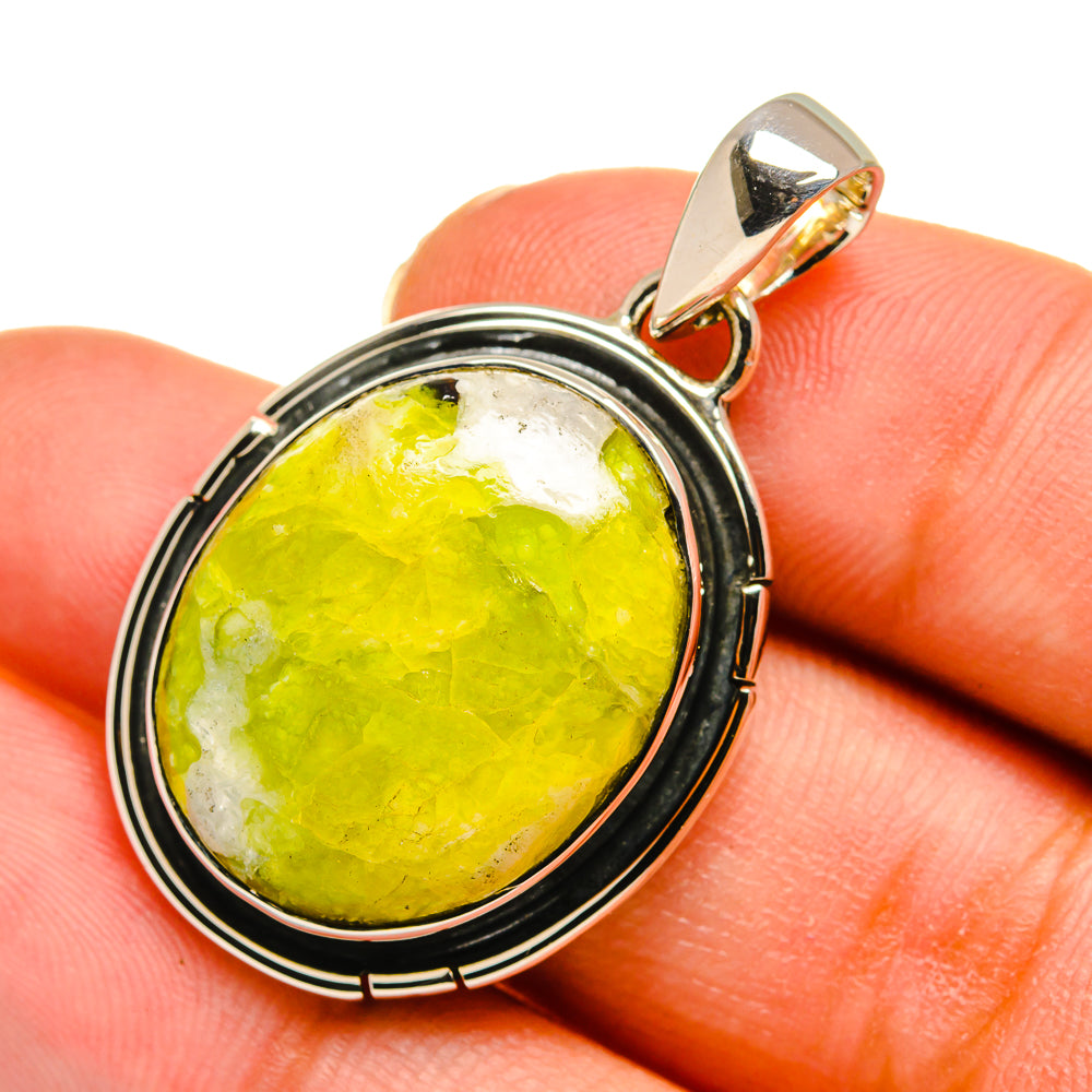 African Green Opal Pendants handcrafted by Ana Silver Co - PD11170