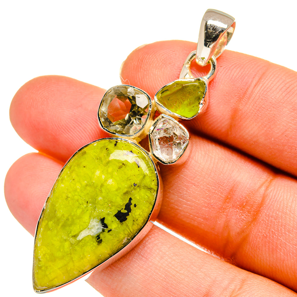 African Green Opal Pendants handcrafted by Ana Silver Co - PD11186
