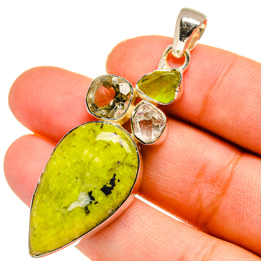African Green Opal Pendants handcrafted by Ana Silver Co - PD11186