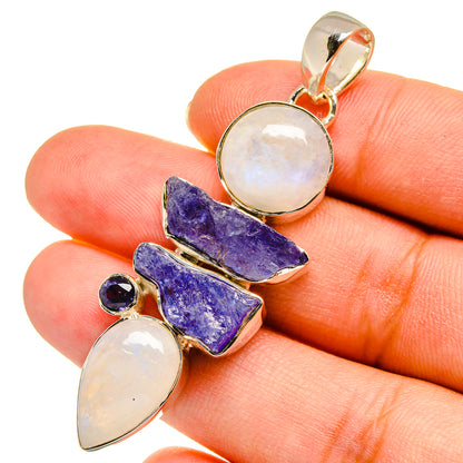 Rainbow Moonstone Pendants handcrafted by Ana Silver Co - PD11191
