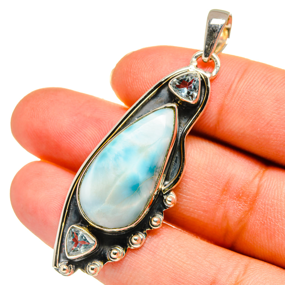 Larimar Pendants handcrafted by Ana Silver Co - PD11193