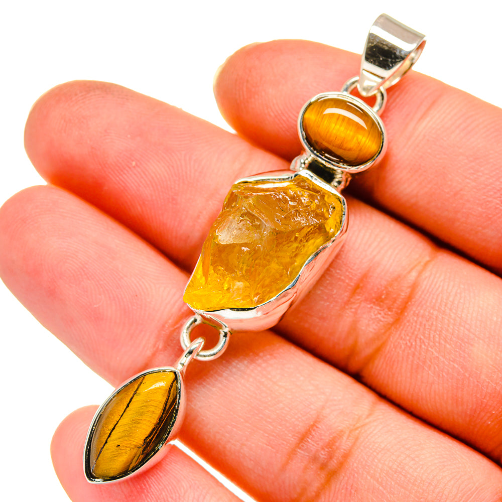 Citrine Pendants handcrafted by Ana Silver Co - PD11203