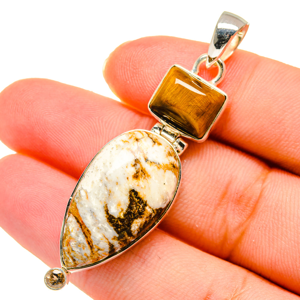 Peanut Wood Jasper Pendants handcrafted by Ana Silver Co - PD11205