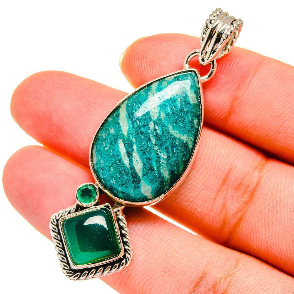 Amazonite Pendants handcrafted by Ana Silver Co - PD11206