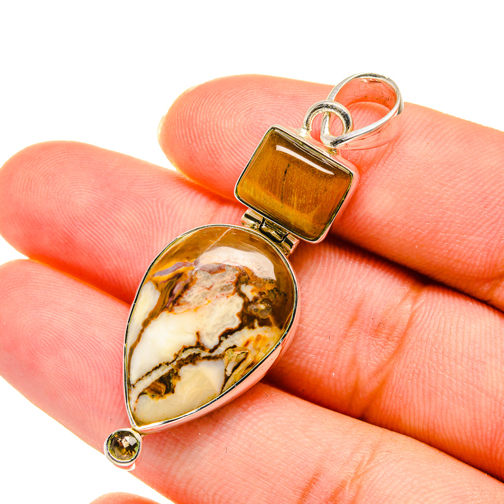 Peanut Wood Jasper Pendants handcrafted by Ana Silver Co - PD11215