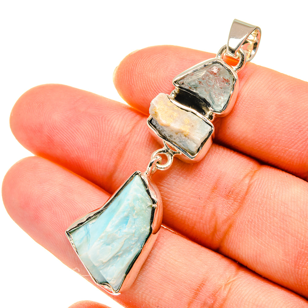 Larimar Pendants handcrafted by Ana Silver Co - PD11235