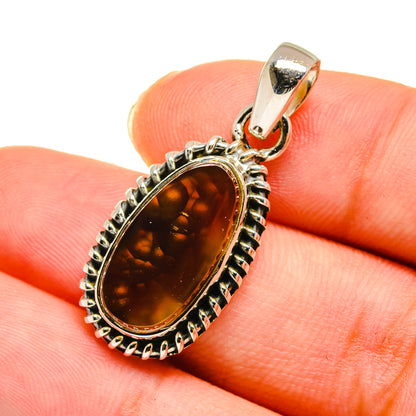 Mexican Fire Agate Pendants handcrafted by Ana Silver Co - PD11236