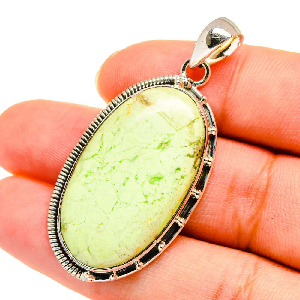 Lemon Chrysoprase Pendants handcrafted by Ana Silver Co - PD11243