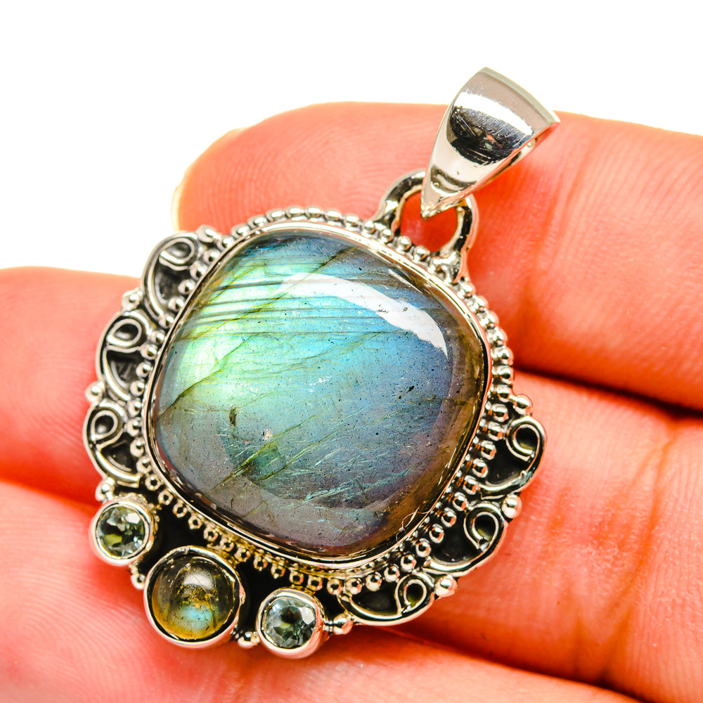 Labradorite Pendants handcrafted by Ana Silver Co - PD11246