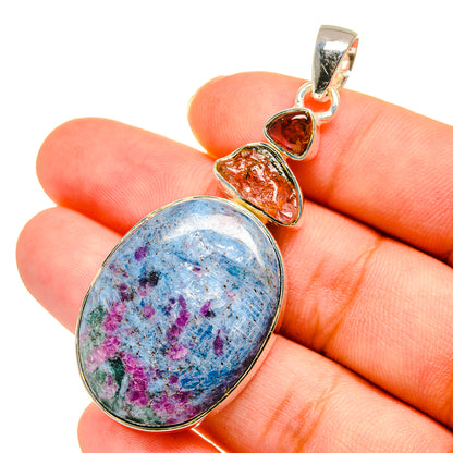 Ruby Fuchsite Pendants handcrafted by Ana Silver Co - PD11257
