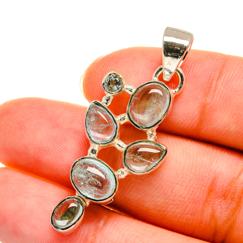 Aquamarine Pendants handcrafted by Ana Silver Co - PD11259