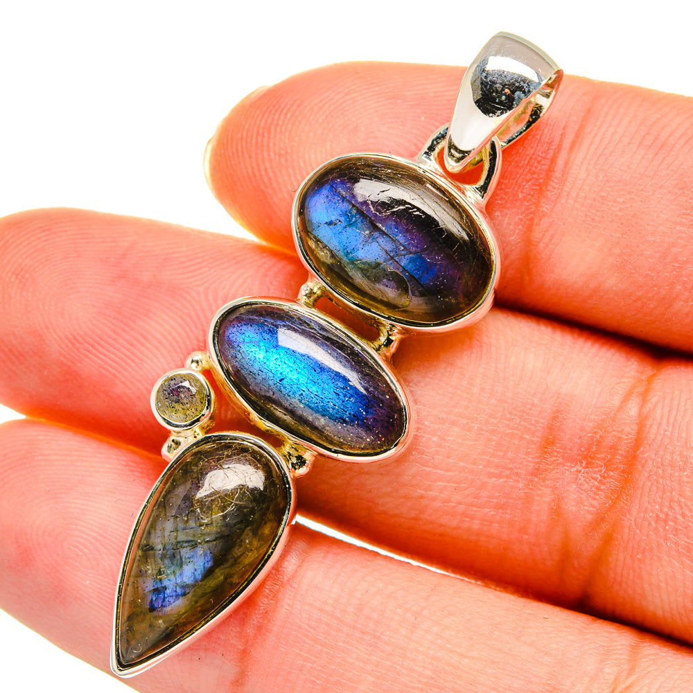 Labradorite Pendants handcrafted by Ana Silver Co - PD11268