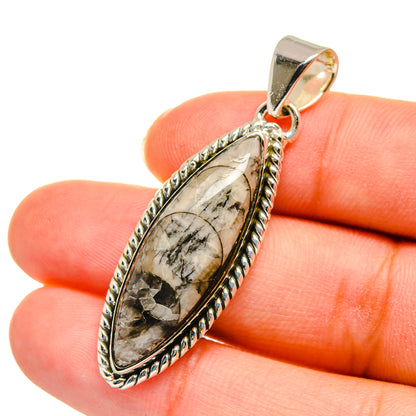 Orthoceras Fossil Pendants handcrafted by Ana Silver Co - PD11275
