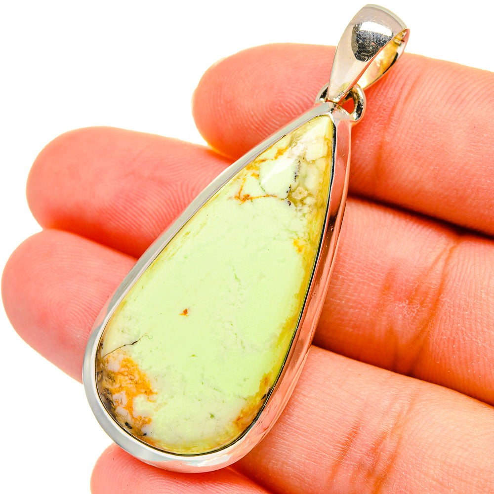 Lemon Chrysoprase Pendants handcrafted by Ana Silver Co - PD11277