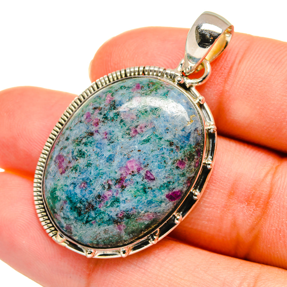 Ruby Fuchsite Pendants handcrafted by Ana Silver Co - PD11279