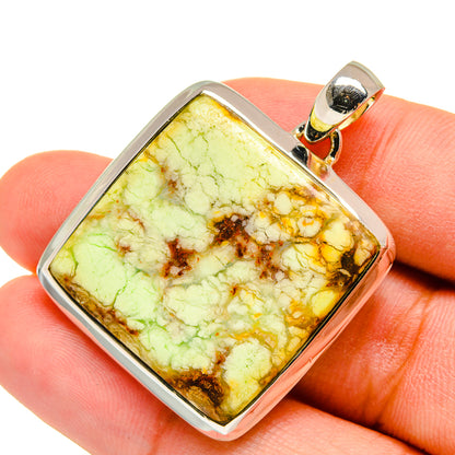 Lemon Chrysoprase Pendants handcrafted by Ana Silver Co - PD11288