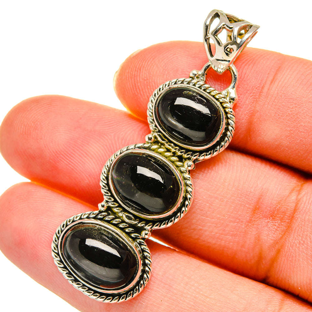 Black Onyx Pendants handcrafted by Ana Silver Co - PD11290