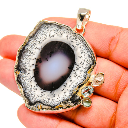 Dendritic Opal Pendants handcrafted by Ana Silver Co - PD11294