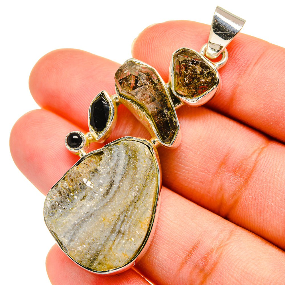 Desert Druzy Pendants handcrafted by Ana Silver Co - PD11298